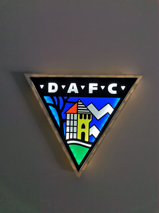 Dunfermline Athletic Football Club Wall Lamp / DAFC Stained Glass Effect Light