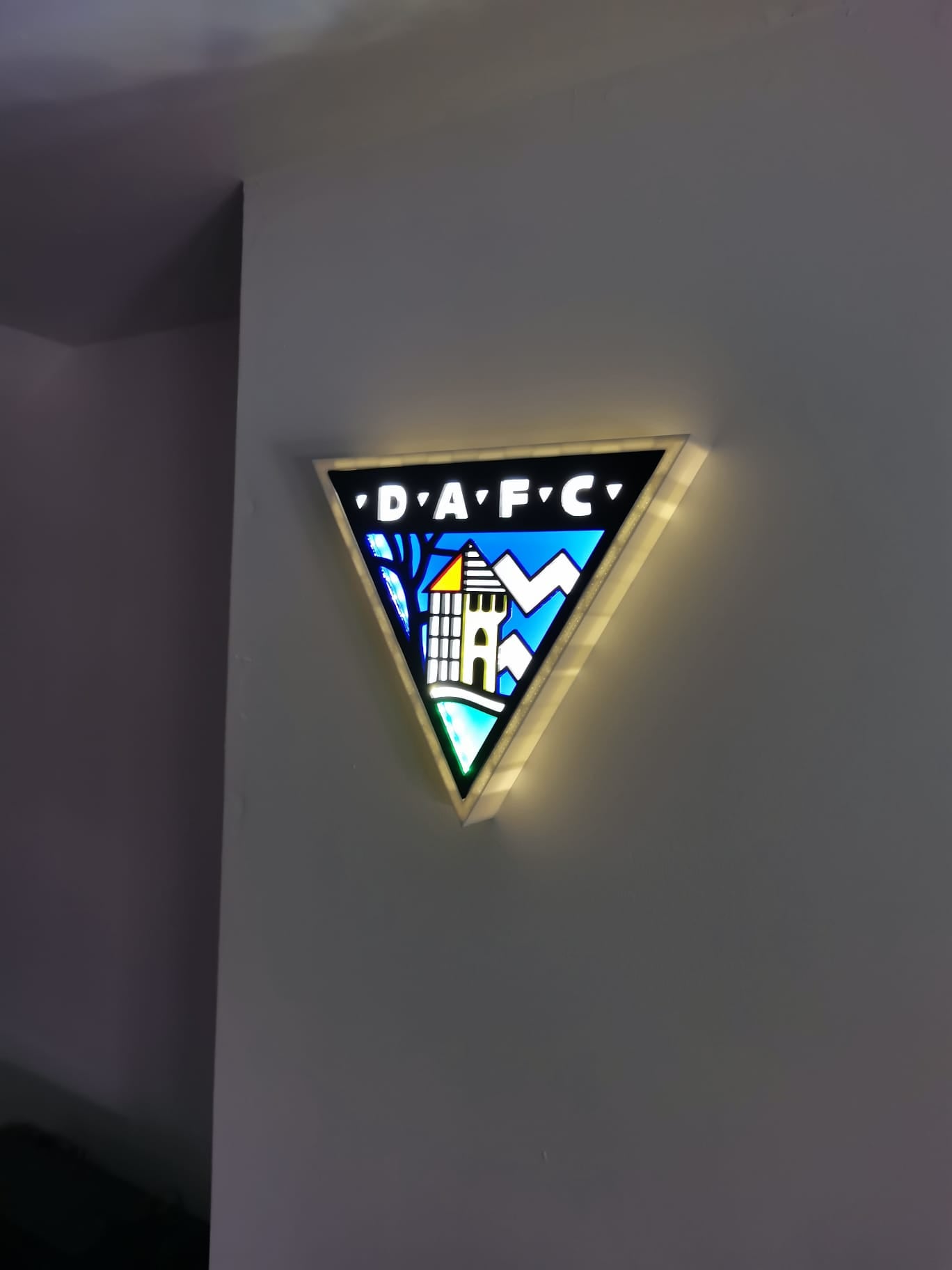 Dunfermline Athletic Football Club Wall Lamp / DAFC Stained Glass Effect Light