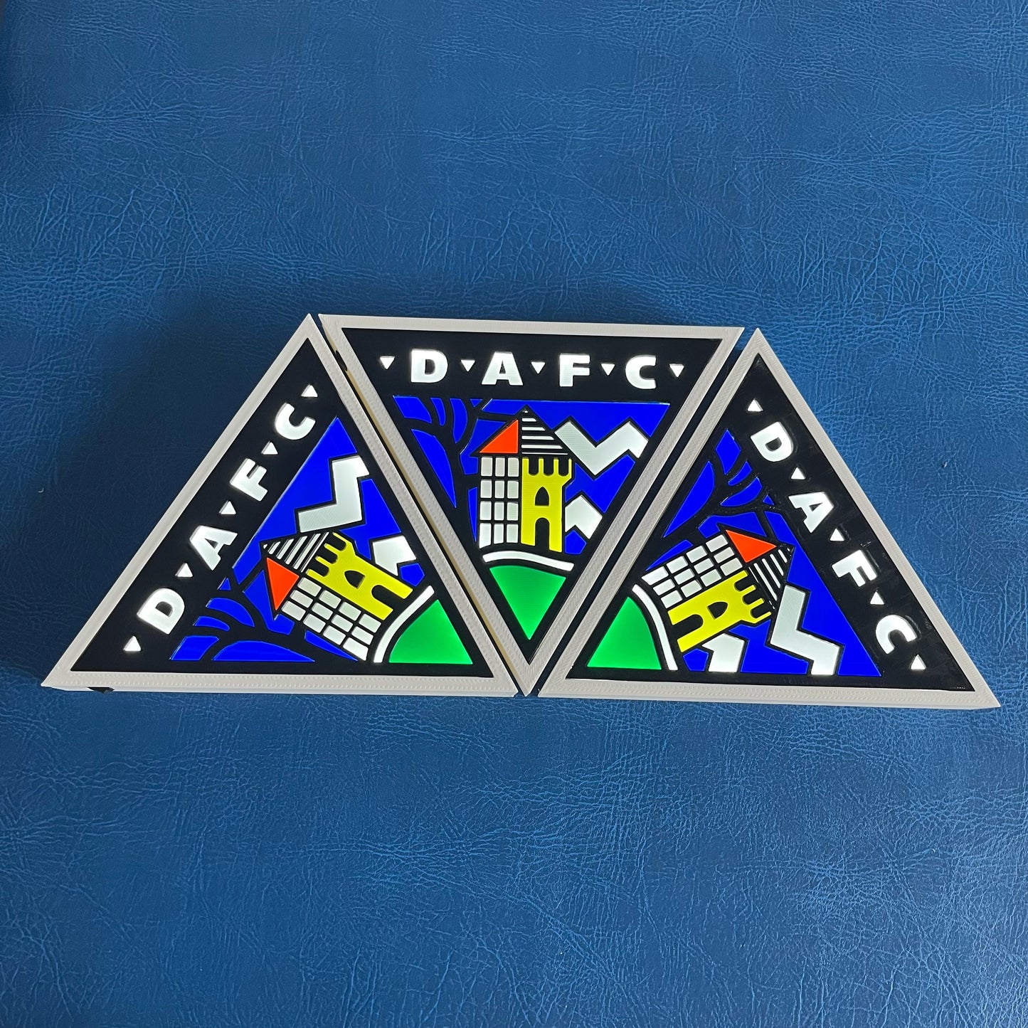 Dunfermline Athletic Football Club Wall Lamp / DAFC Stained Glass Effect Light