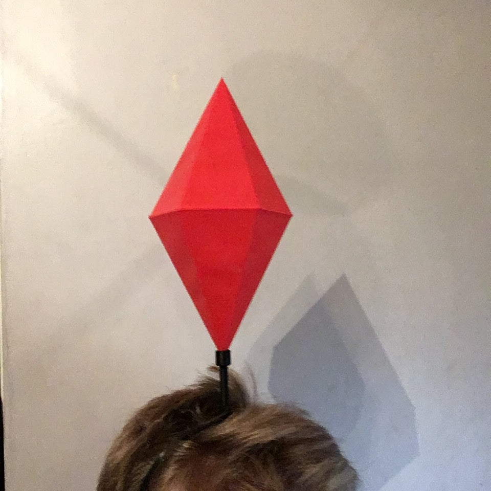 HUGE Sims LED Plumbob Headband / Life Size Light Up Mood Plum Bob Headwear / Sim Costume Hat / The Sims Cosplay / Halloween Comic Con Outfit