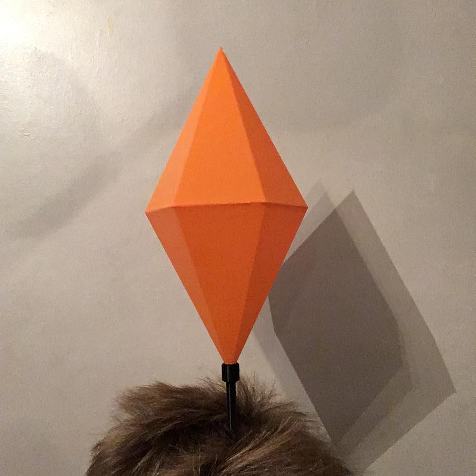 HUGE Sims LED Plumbob Headband / Life Size Light Up Mood Plum Bob Headwear / Sim Costume Hat / The Sims Cosplay / Halloween Comic Con Outfit