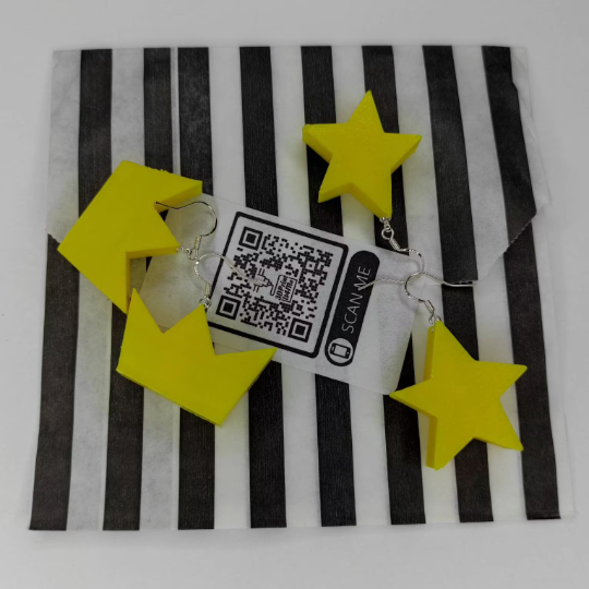 Fairly Odd Parents Earrings / Crown and Star Wand Jewellery / Girlfriend Gift/ Cosplay Nickelodeon