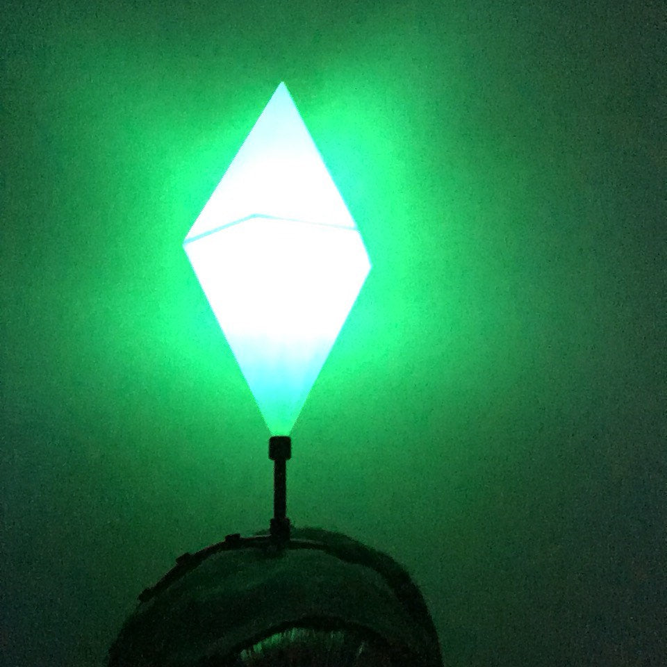 HUGE Sims LED Plumbob Headband / Life Size Light Up Mood Plum Bob Headwear / Sim Costume Hat / The Sims Cosplay / Halloween Comic Con Outfit