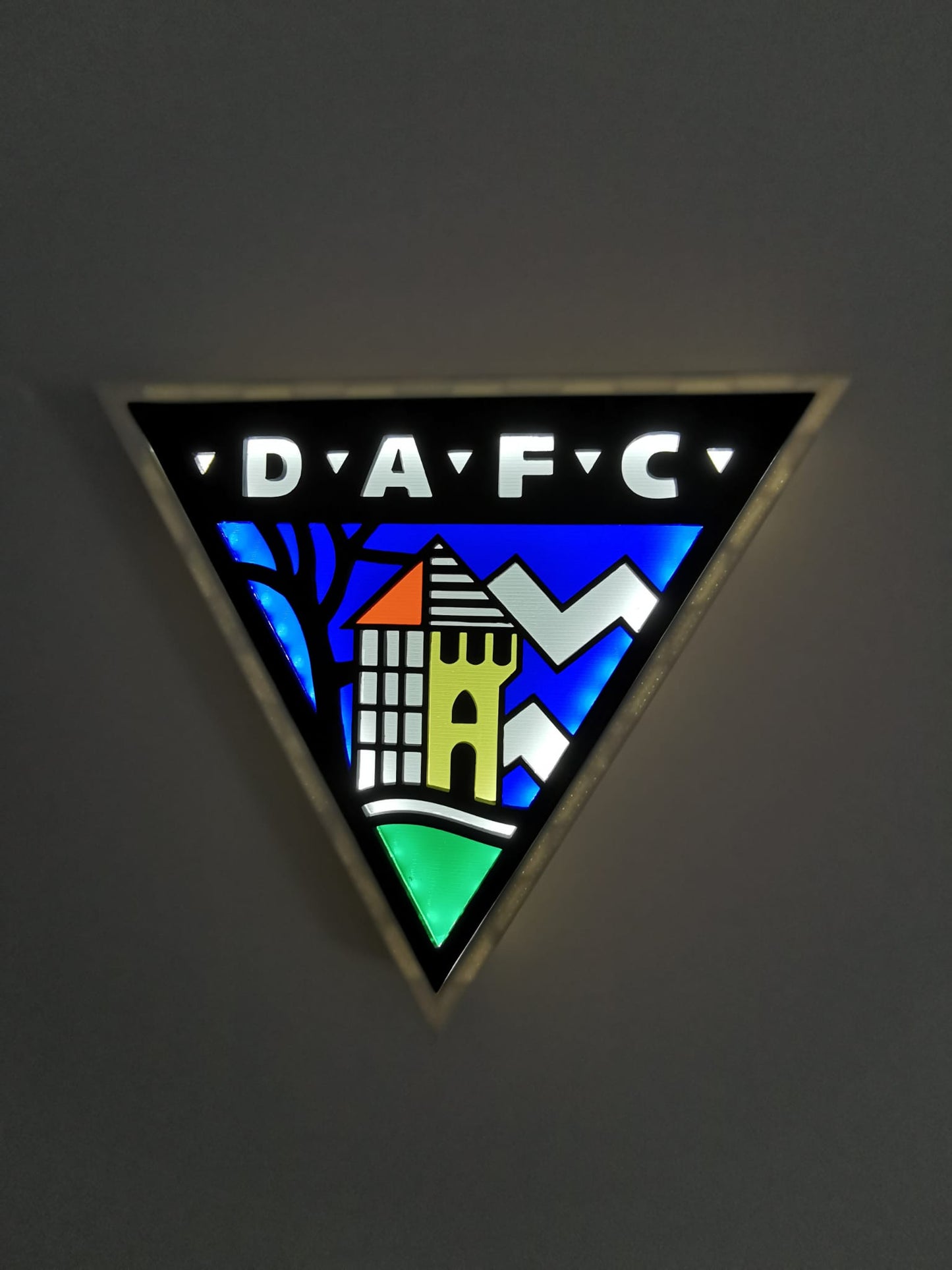 Dunfermline Athletic Football Club Wall Lamp / DAFC Stained Glass Effect Light