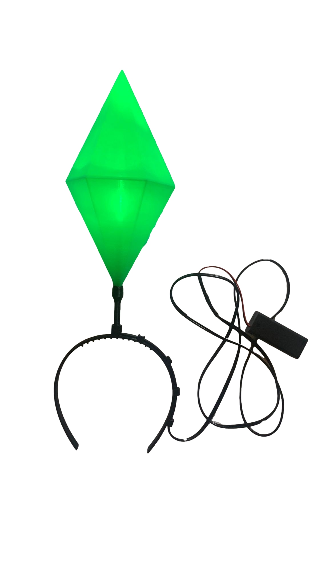 HUGE Sims LED Plumbob Headband / Life Size Light Up Mood Plum Bob