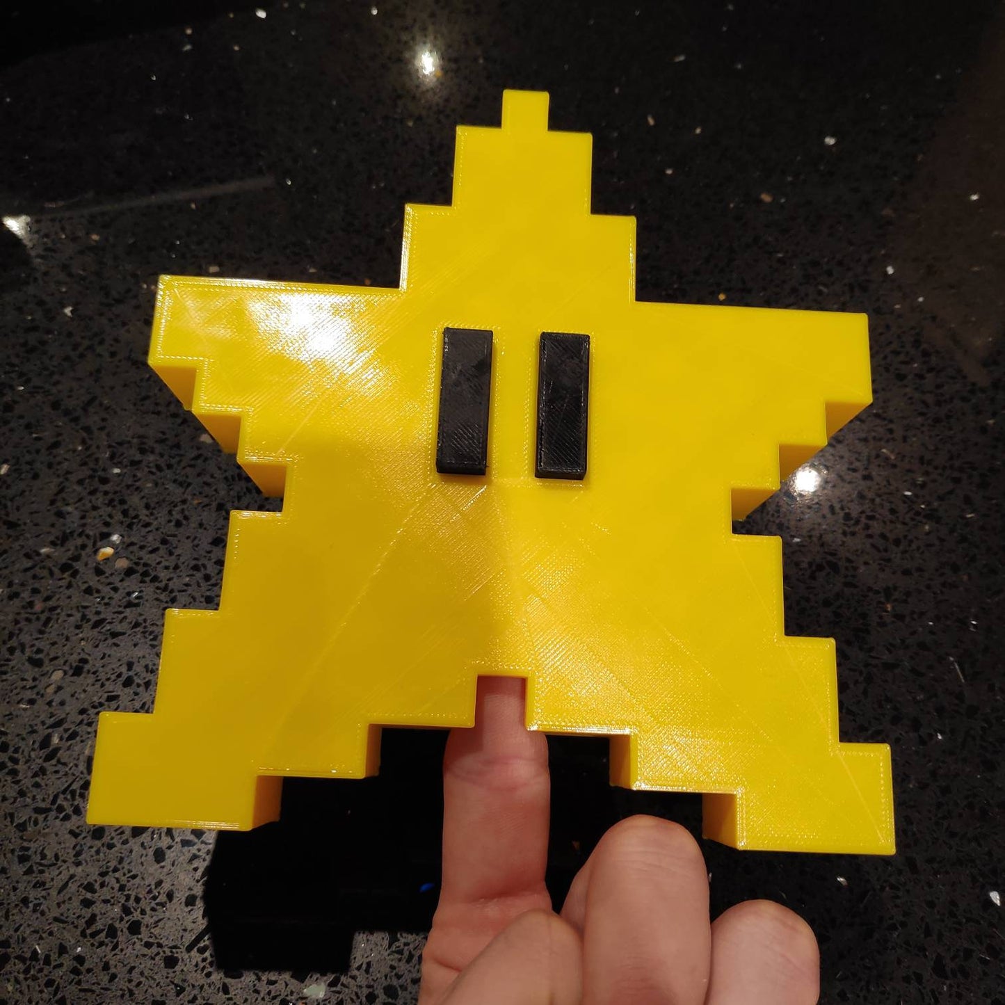 Retro Super Mario Star Tree Topper / Pixel Star / 8-Bit / Christmas Geek Gift